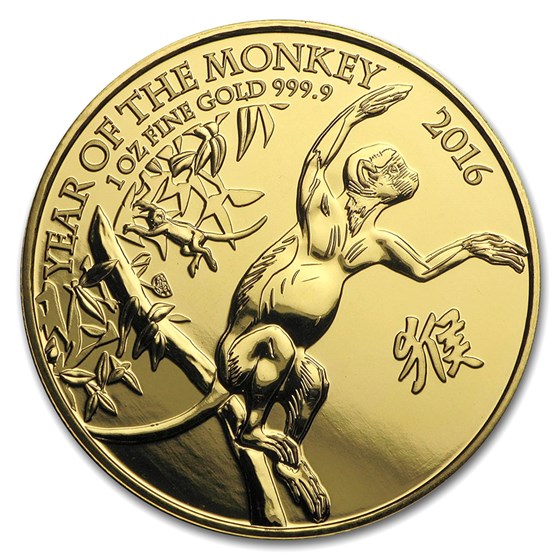 2016 Great Britain 1 oz Gold Year of the Monkey BU 2016 Great Britain 1 oz Gold Year of the Monkey BU